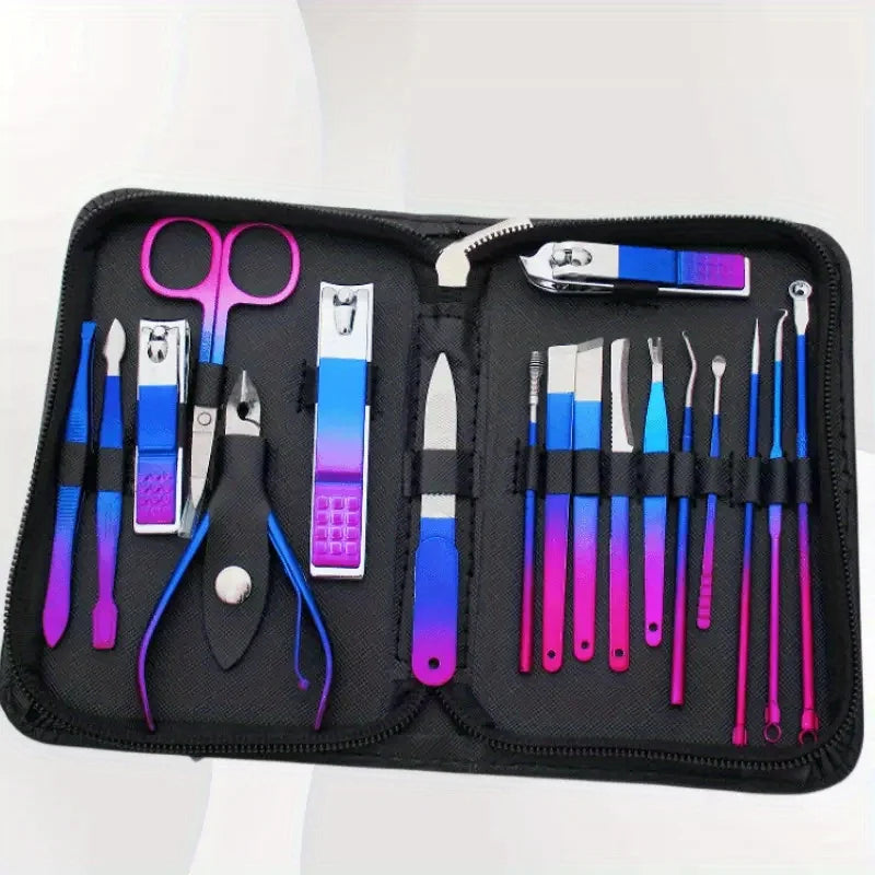 9–18PCS Professional Manicure & Pedicure Kit – Stainless Steel