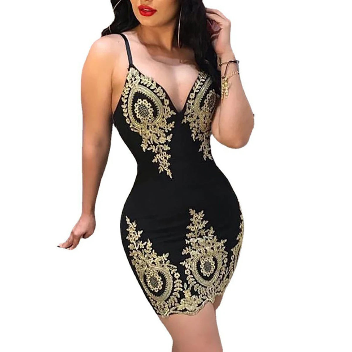 Sexy Summer Halter Mini Dress for Women – Sleeveless Low Neck Bodycon Party Dress
