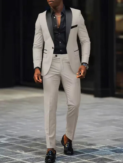 High Quality Men’s 2-Piece Suit – Slim Fit Blazer & Pants for Wedding, Prom & Business