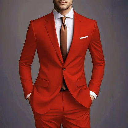 Fashion Korean Style Men’s Suit – Elegant 2-Piece Slim Fit Wedding Tuxedo