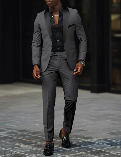 High Quality Men’s 2-Piece Suit – Slim Fit Blazer & Pants for Wedding, Prom & Business
