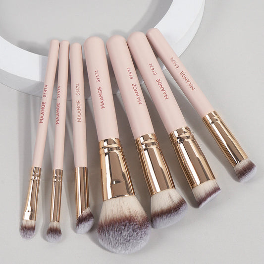 7-Piece MAANGE Makeup Brushes – Soft Bristles for Face & Cosmetics