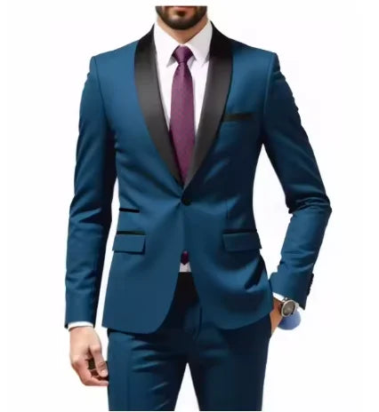 High Quality Men’s 2-Piece Suit – Slim Fit Blazer & Pants for Wedding, Prom & Business