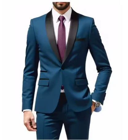 High Quality Men’s 2-Piece Suit – Slim Fit Blazer & Pants for Wedding, Prom & Business