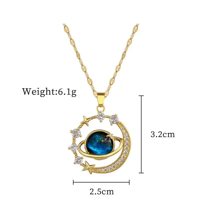Light Luxury Titanium Steel Star Necklace for Women – Gold Pendant