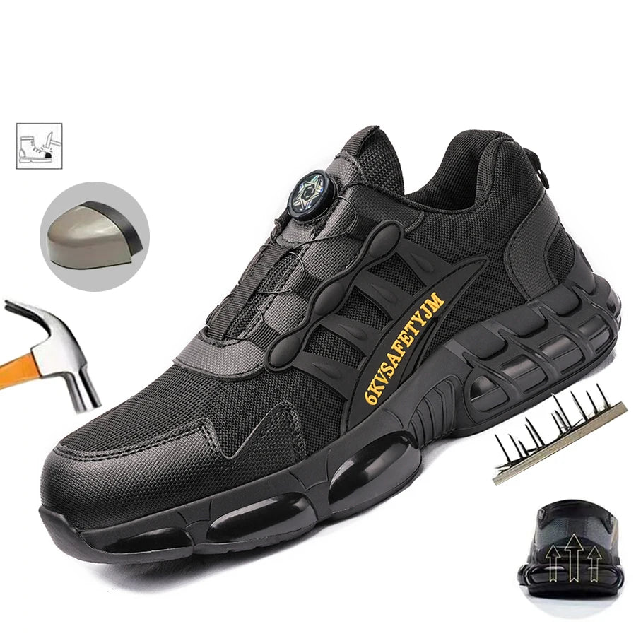 Heavy-Duty Steel Toe Work Shoes for Men – Slip-Resistant Protective Sneakers