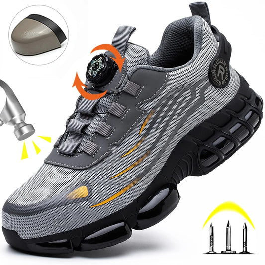 Heavy-Duty Steel Toe Work Shoes for Men – Slip-Resistant Protective Sneakers