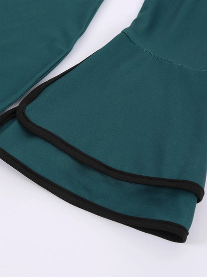 "Women's Green Plaid Dress – Fitted Cut, Round Neck, Patchwork Style"