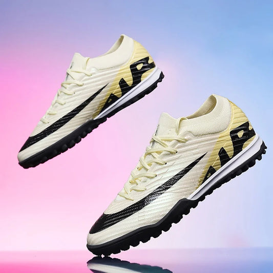 High-Quality Men’s Football Boots – Mid-Top Non-Slip Cleats for Grass & Indoor Courts