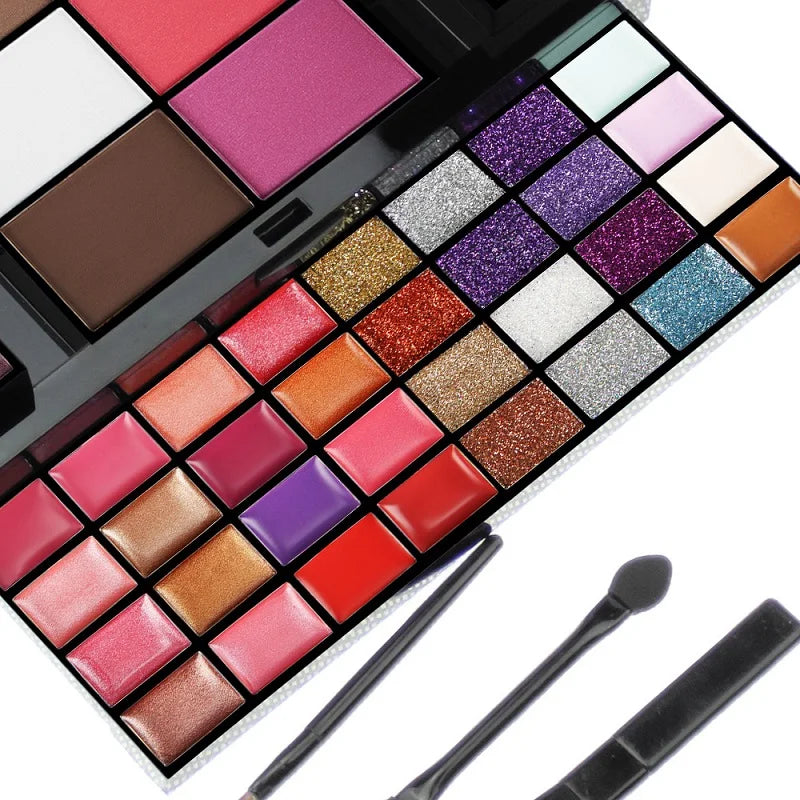 Luxury Glitter & Matte Eyeshadow Palette – Full Color Makeup Kit for Women