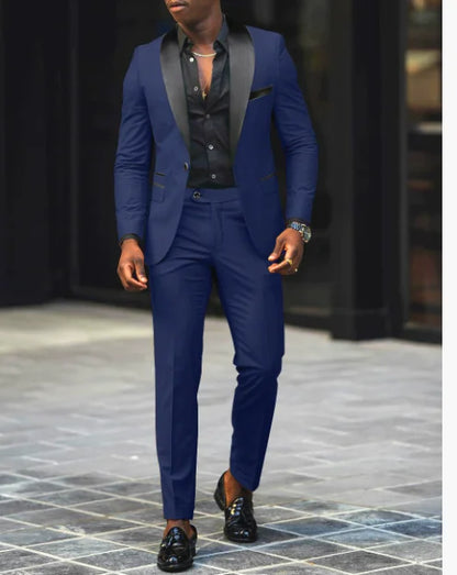 High Quality Men’s 2-Piece Suit – Slim Fit Blazer & Pants for Wedding, Prom & Business